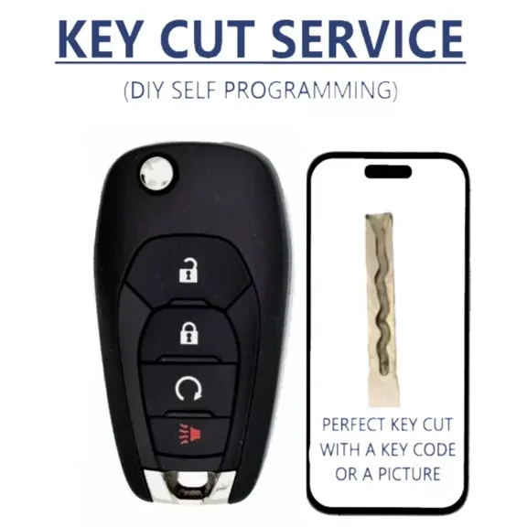 Key Cut + Flip Remote Key For Chevrolet Cruze 2016 - 2019 LXP-T004 XL8 433mhz