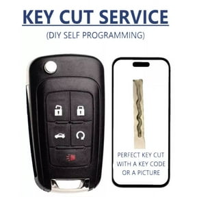 Key Cut + Flip Remote Key for Chevrolet 2010 - 2017