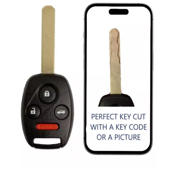 Key Cut + Remote Key For 2008 - 2013 Honda Accord Coupe CR-V FIT MLBHLIK-1T