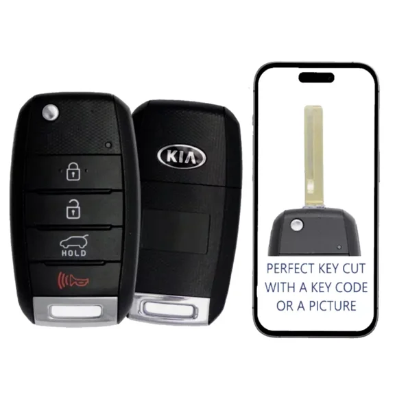 Key Cut Service + New Remote Flip Key for Kia Sorento 2015 - 2020 OSLOKA-910T