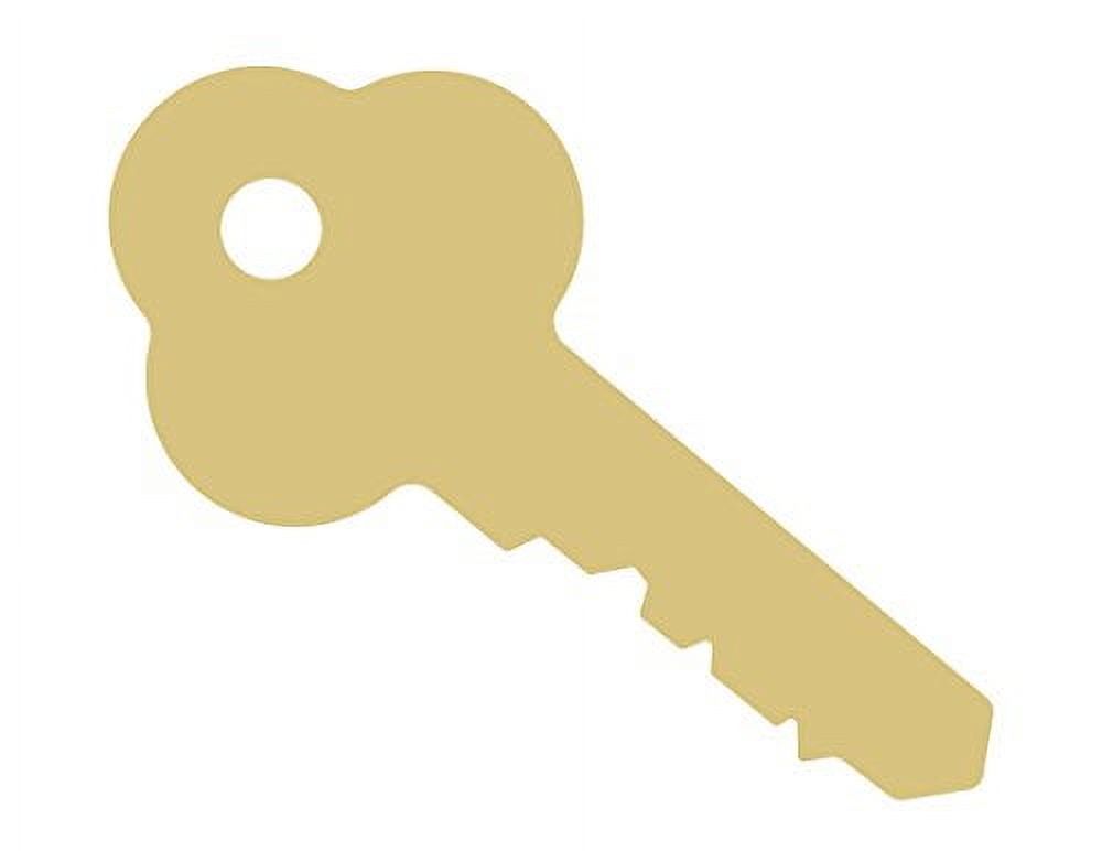 Unfinished Key Cutout Wood Shape - 12" MDF Door Hanger Blank For Crafts, Home Decor, Realtor Gifts