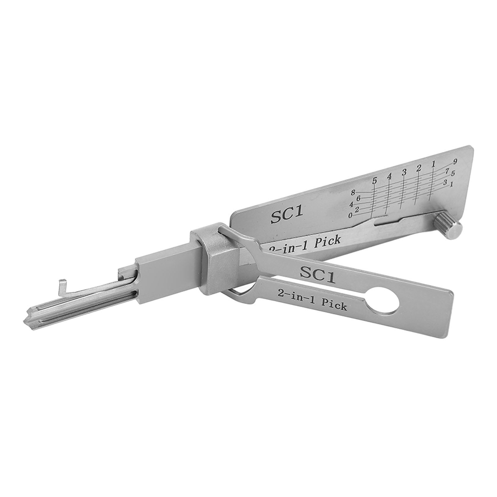 Key Decoder, Key Pick Hook Tool Clear Scale Perfect Match Easy Operation Stainless Steel For