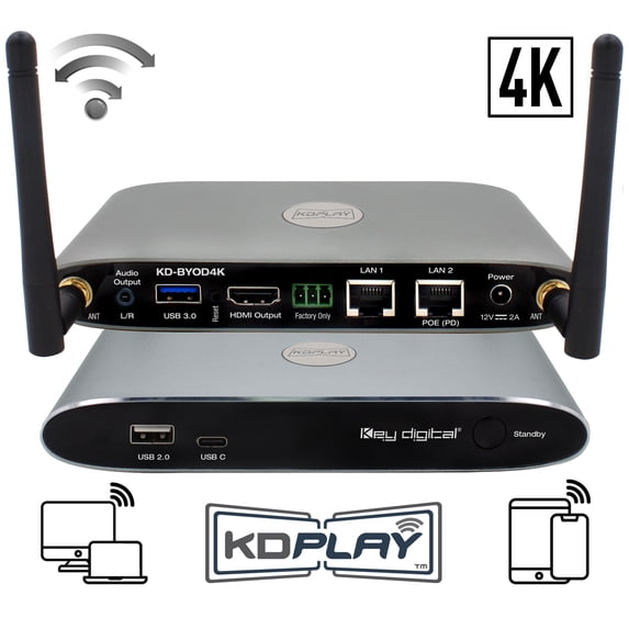 Key Digital 4K Wireless Presentation Gateway KD-BYOD4K