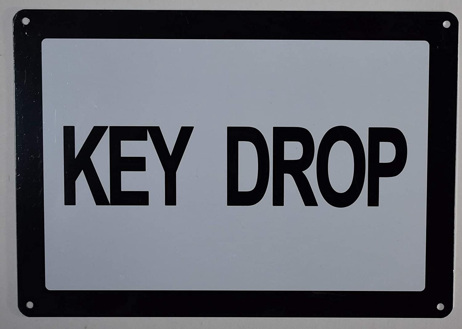 Key Drop Sign (White, Rust Free Aluminium 7x10)(ref-2022-4) - Walmart.com