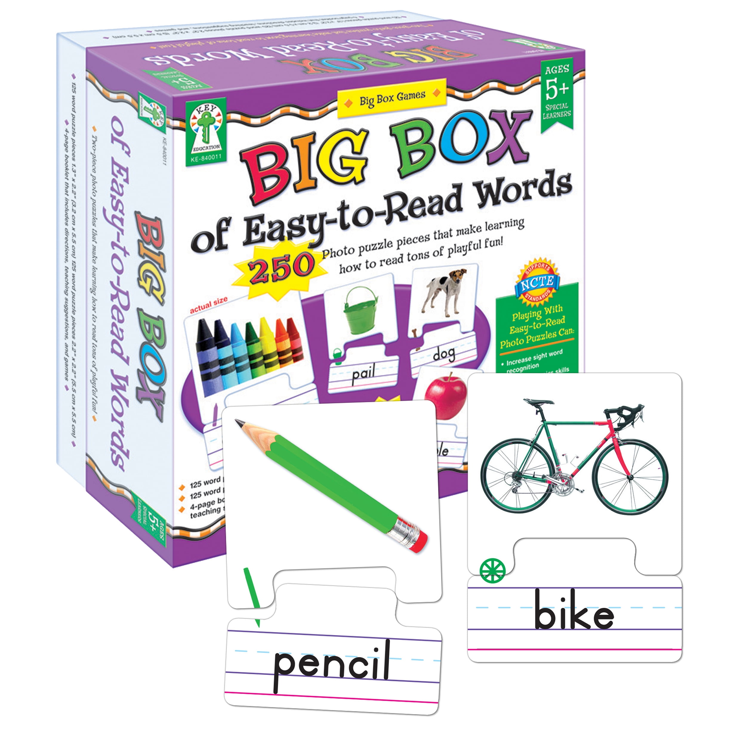 Key Education Big Box of Easy-to-Read Words Puzzle - Walmart.com