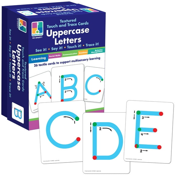Key Education Textured Touch and Trace: Uppercase Early Learning Manipulative