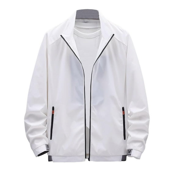 Men’s Full-Zip Hiking & Sun Protection Jacket – UPF 50+ Lightweight Zip-Up with Pockets for Outdoor Sports
