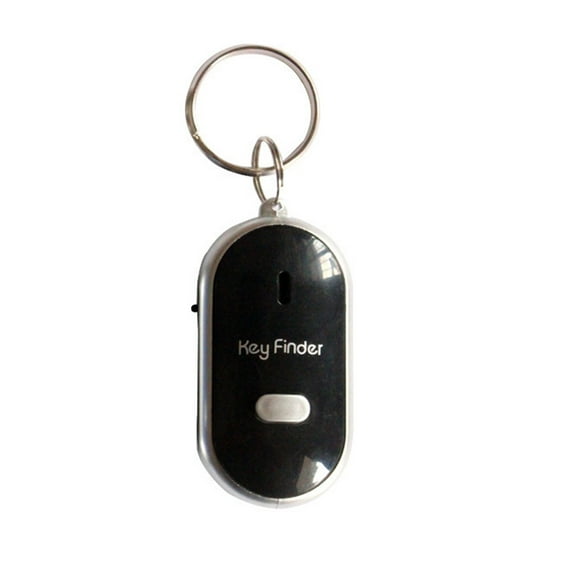 Key Finder, Czzoypi Remote Sound Control LED Light Key Locator, Whistle Activated Flash Beep Anti-Lost Keychain Device with Bright Torch, Black
