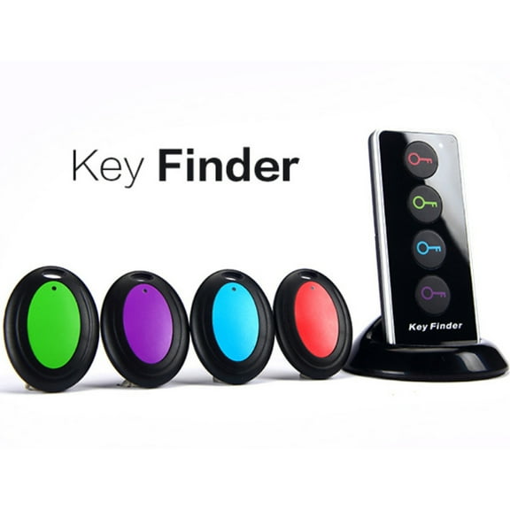 Key Finder Key Finder, Remote Finder Wireless RF Item Finder with LED Flashlight for Keys, Wallet, Phone and Pet Tracker (RF Transmitter, 4 Receivers)