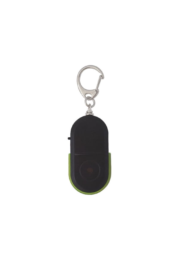 Key Finder LED Whistle Key Finder Voice Control Keychain with Battery for Wallets Children Bags - green