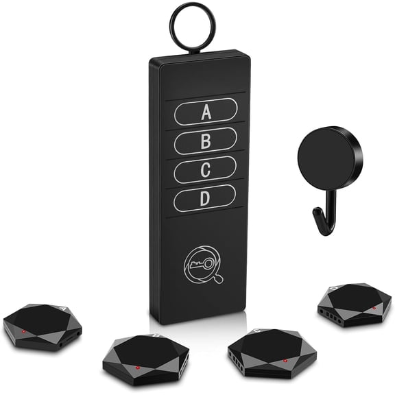 Key Finder Locator with Sound,85 dB+Rf Remote Finder with 164ft.Wireless TV Remote Control Finder for Keys Wallet Remote Control Pet Phone,Key Chain Remote Tracker 4 with Receivers
