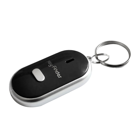 Key Finder Tracker, Voice Control Anti-Lost Device with Whistle Locator for Keys, Pets, Suitcases, and Bags,Black - One Size