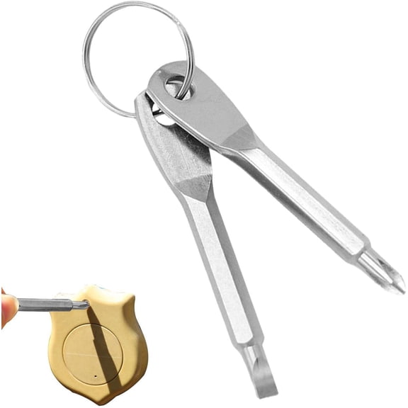 Key Flat Head Screwdriver - Portable Outdoor Chain,Wrench Tool, Screwdriver Set, Screwdriver Tool, Gift Options for Men Lear-au