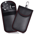 thumbnail image 1 of Key Fob Bag(2 Pack), Signal Blocking Key Fob case, RFID Key Fob Protector Pouch,Anti-Theft RFID Blocking Cage for Keyless Car Key(Carbon Fiber Fabric), 1 of 9