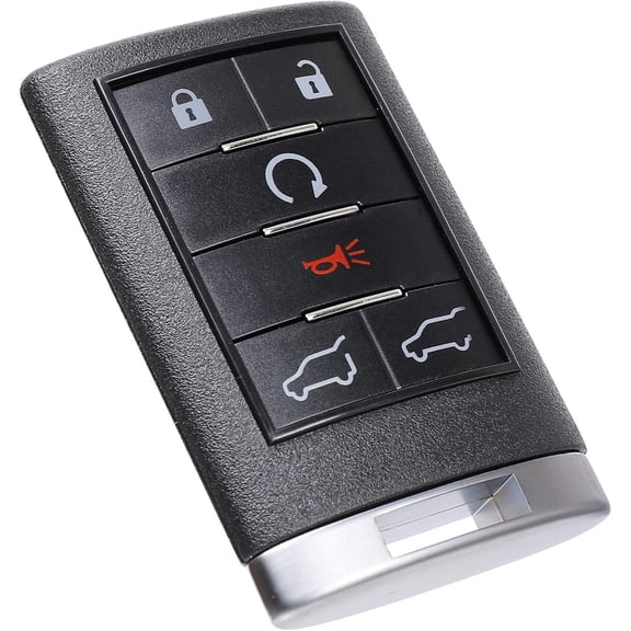 Key Fob Compatible with Caddilac Escalade ESV EXT 2007 2008 2009 2010 2012 2013 2014 - Keyless Entry Remote Control Start Car Key Fobs Replacement Part (OUC6000066, 6 Buttons, 1pcs)