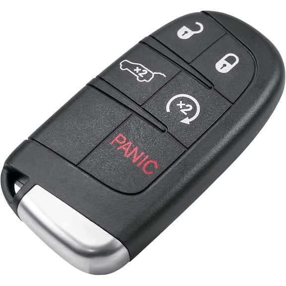 Key Fob Compatible with Jeep Grand Cherokee 2014 2015 2016 2017 2018 2019 2020 2021 5-Button Keyless Entry Remote Control Car Key Fob, FCC ID M3N-40821302, Replace 68143505AC 68143505AA 68143505AB