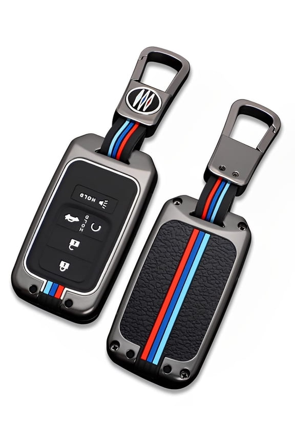 Key Fob Cover Case Metal Shell Smart Key Holder Compatible for Honda Ridgeline CRV Pilot Civic Odyssey Accord JED Spirior