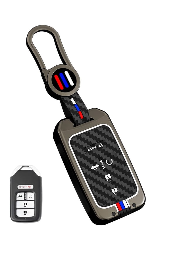 Key Fob Cover Case Metal Shell Smart Key Holder Compatible for Honda Ridgeline CRV Pilot Civic Odyssey Accord JED Spirior