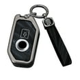 thumbnail image 1 of Key Fob Cover Compatible with BMW Motors R1250GS R1200GSLC R1200RSLC R1600GSLC F850GS K1600GT K1600GTL K1600 Grand Accessories Metal Brushing Leather Smart Key Case-Brushing Gray(E Type), 1 of 7