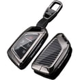 thumbnail image 1 of Key Fob Cover Compatible with Cadillac Lyriq Optiq Vistiq Escalade CT4 CT5 CT6 CTS ATS XT4 2024-2026 Carbon Texture and Metal Car Key Holder Keychain Case Holder Protector, 1 of 7