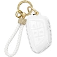 thumbnail image 1 of Key Fob Cover Compatible with Cadillac Lyriq Optiq Vistiq Escalade XT4 CT4 CT5 CT6 CTS ATS XT4 2023-2026 5 Button Keychain Case Holder Protector,White, 1 of 8