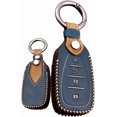 thumbnail image 1 of Key Fob Cover Compatible with Chevrolet Equinox Camaro Cruze Malibu Sonic Spark Traverse Trailblazer Trax Volt Blazer 2016-2021 4 Button Keychain Case Holder Protector,4 Button-blue, 1 of 8