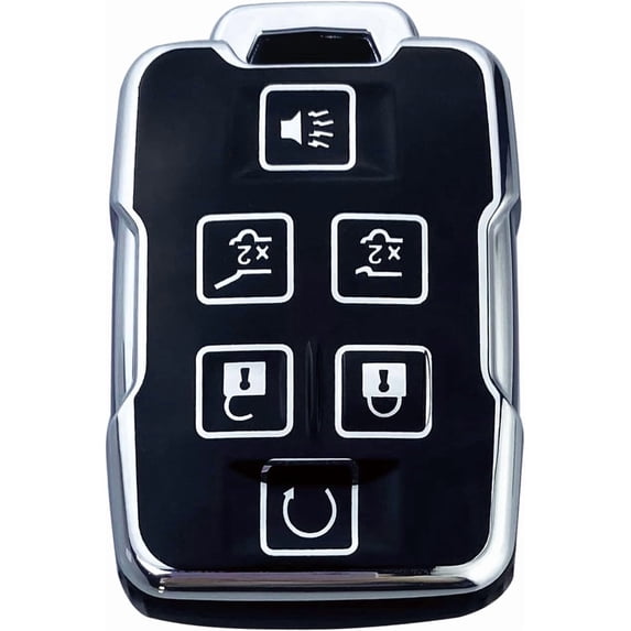 Key Fob Cover Compatible with Chevrolet Silverado 1500 2500HD 3500HD Tahoe Suburban Colorado Canyon GMC Sierra Yukon Keychain Case Holder Protector,Black-single Set