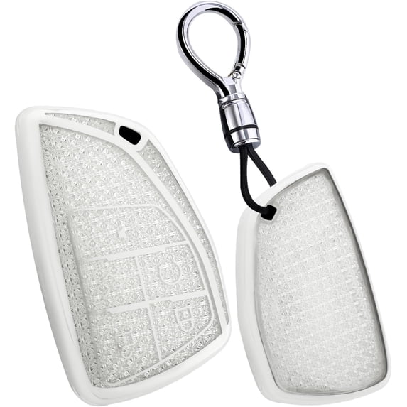 Key Fob Cover Compatible with Chevrolet Silverado 1500 Traverse Equinox GMC Sierra 1500 Buick Envision 2025-2026 Keychain Case Holder Protector,5 Button a White