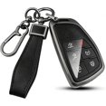 thumbnail image 1 of Key Fob Cover Compatible with Chevrolet Tahoe Suburban Silverado GMC Sierra Yukon Denali Buick Envision 2020-2025 5 Button Keychain Case Holder Protector,Black-Black, 1 of 6