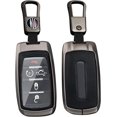 thumbnail image 1 of Key Fob Cover Compatible with Dodge Ram 1500 Limited 2500 3500 4500 5500 2020-2026 3/4/5/6 Button Leather Keychain Case Holder Protector,Short Keychain Black, 1 of 9