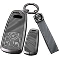 thumbnail image 1 of Key Fob Cover Compatible with Fit for Audi A4 A4L A5 A6 A7 A8 Q5 Q7 R8 RS Q3 RS4 RS5 RS7 S4 S5 S6 S7 S8, Metal Frame Key Shell, Keychain Case Holder Protector,Long-keychain-grey, 1 of 7
