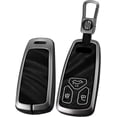 thumbnail image 1 of Key Fob Cover Compatible with Fit for Audi A4 A4L A5 A6 A7 A8 Q5 Q7 R8 RS Q3 RS4 RS5 RS7 S4 S5 S6 S7 S8, Metal Frame Key Shell, Keychain Case Holder Protector,Short-keychain-black, 1 of 7