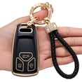 thumbnail image 1 of Key Fob Cover Compatible with Fit for Audi A4 Q7 Q5 TT A3 A6 SQ5 SQ7 R8 S5 Smart Key Premium Soft TPU Anti-dust Full Protection Keychain Case Holder Protector, 1 of 6
