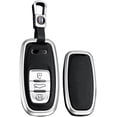 thumbnail image 1 of Key Fob Cover for Audi R8 Q5 Q7 S3 S4 S5 S6 S7 S8 SQ5 A4 A5 A6 Leather Metal Frame Full Protection with Keychain, 1 of 8