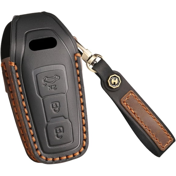 Key Fob Cover Compatible with Fit for Audi e-tron A3 A6 A7 A8 Q4 Q6 Q8 RS3 RS5 RS6 RS7 SQ7 SQ8 2019-2025 Handmade Crazy Horse Leather Key Case Keychain Case Holder Protector