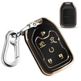 thumbnail image 1 of Key Fob Cover Compatible with Fit for Chevrolet Chevy Silverado GMC Sierra 1500 2500HD 3500HD Terrain Acadia Yukon 2019 2020 2021 360 Degree Protector 3 4 5 6 Button Smart Key Case Holder Protector, 1 of 6