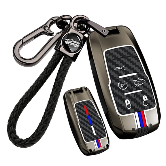 Key Fob Cover Compatible with Fit for Dodge Ram 1500 Smart Remote Car Key Holder with Keychain Luminous Key Skin Anti-Fall Scratch Resistant Keychain Case Holder
