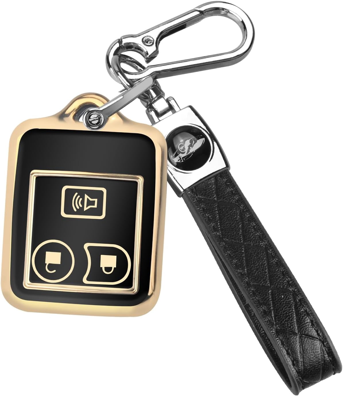 Key Fob Cover Compatible with Fit for Ford Mustang Focus Explorer Edge Taurus Lincoln Mercury Smart Car 4 Buttons Soft TPU Full Protector Keychain Case Holder Protector