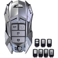 thumbnail image 1 of Key Fob Cover Compatible with Fit for Honda Civic Fit Accord Pilot Bin Chi Odyssey CR-V CRV URV XRV, 2/3/4 Buttons, Keychain Case Holder Protector,Silver, 1 of 5