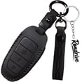 thumbnail image 1 of Key Fob Cover Compatible with Fit for Hyundai Tucson Santa Fe Palisade Sonata Ioniq 5 6 N Santa Cruz Nexo 2019-2025 Keychain Case Holder Protector,3-btn-black, 1 of 8