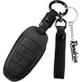 thumbnail image 1 of Key Fob Cover Compatible with Fit for Hyundai Tucson Santa Fe Palisade Sonata Ioniq 5 6 N Santa Cruz Nexo 2019-2025 Keychain Case Holder Protector,4-BTN-Horn-Black, 1 of 8