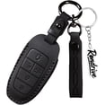 thumbnail image 1 of Key Fob Cover Compatible with Fit for Hyundai Tucson Santa Fe Palisade Sonata Ioniq 5 6 N Santa Cruz Nexo 2019-2025 Keychain Case Holder Protector,5-BTN-Black, 1 of 8