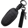 thumbnail image 1 of Key Fob Cover Compatible with Fit for Hyundai Tucson Santa Fe Palisade Sonata Ioniq 5 6 N Santa Cruz Nexo 2019-2025 Keychain Case Holder Protector,7-btn-black, 1 of 8