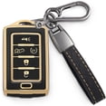 thumbnail image 1 of Key Fob Cover Compatible with Fit for Jeep Grand Cherokee Grand Cherokee L Wagoneer Grand Wagoneer 2021 2022 2023 TPU 5 Buttons Smart Key Case Holder Protector Keychain, 1 of 7