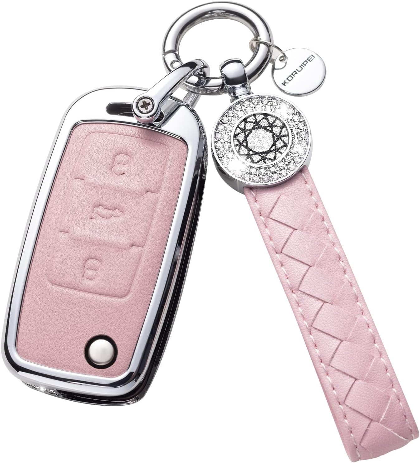 Key Fob Cover Compatible with Fit for Volkswagen Tiguan Atlas Jetta Passat Golf Alltrack Soft TPU Remote Key Shell Case Keychain Case Holder Protector,1,Fit for VW D