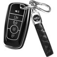 thumbnail image 1 of Key Fob Cover Compatible with Ford Explorer Fusion Escape Edge Expedition Mustang F150 F250 F350 F450 F550 Bronco Keychain Case Holder Protector,Black, 1 of 6