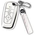 thumbnail image 1 of Key Fob Cover Compatible with Ford Explorer Fusion Escape Edge Expedition Mustang F150 F250 F350 F450 F550 Bronco Keychain Case Holder Protector,White, 1 of 6