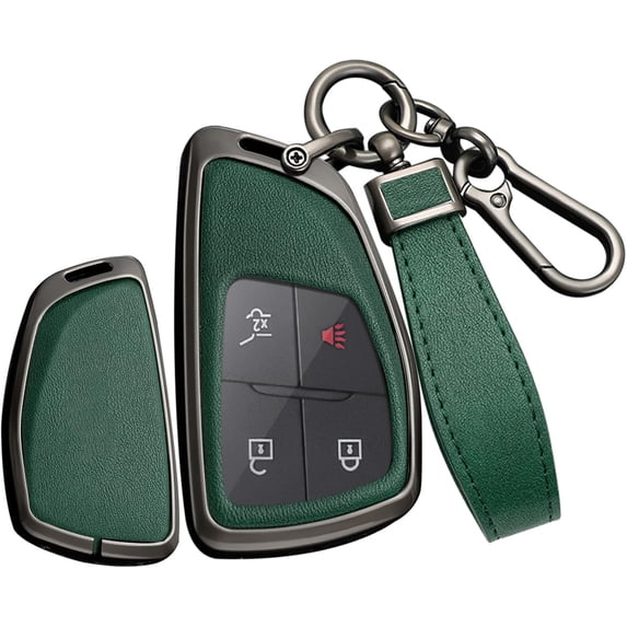 Key Fob Cover Compatible with GMC Acadia Denali Yukon Terrain Buick Envision Avenir Chevrolet Equinox Traverse Tahoe 2021-2026 4 Button Keychain Case Holder Protector