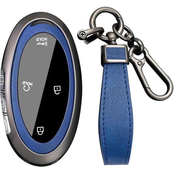 Key Fob Cover Compatible with Hyundai Tucson Kona Ioniq 5 Ioniq 6 Ioniq 9 Grandeur Santa Fe Elantra N Sonata TPU 3 4 5 Button Keychain Case Holder Protector,B Blue