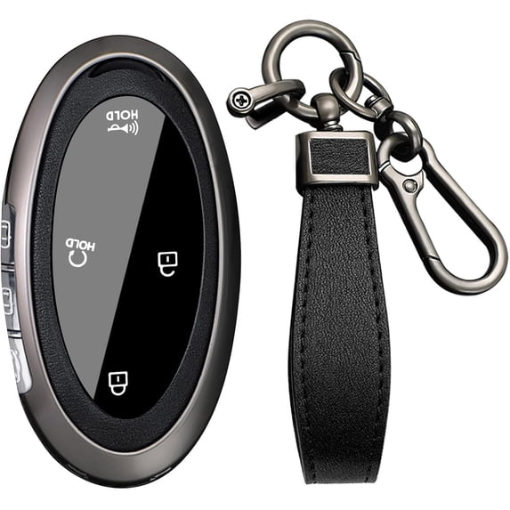 Key Fob Cover Compatible with Hyundai Tucson Kona Ioniq 5 Ioniq 6 Ioniq 9 Grandeur Santa Fe Elantra N Sonata TPU 3 4 5 Button Keychain Case Holder Protector,B Black